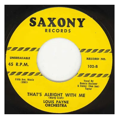 Louis Payne / Tony Middleton - That's Alright With Me b-w Lover 7inch, 45rpm