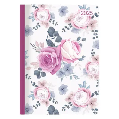 Lady Journal Midi Roses 2025 - Taschen-Kalender 12x17 cm - Rosen - mit Mattfolie...