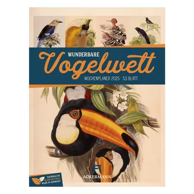 Wunderbare Vogelwelt - Vintage Wochenplaner Kalender 2025