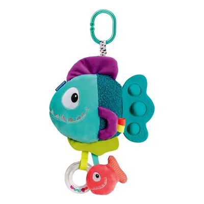 Ravensburger 4876 Play+ Pop-it Piranha (blau), Kuscheltier mit vielen Spieleffek...