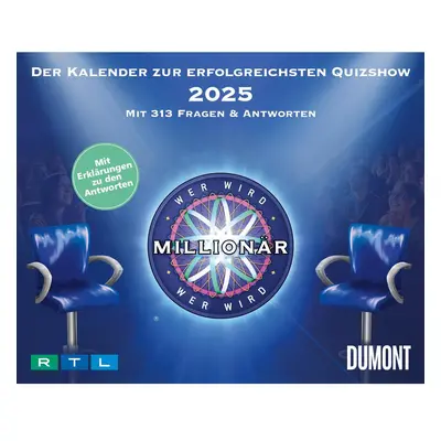 DUMONT - Wer wird Millionär 2025 Tagesabreißkalender, 14,5x11,8cm, Rate-Kalender...