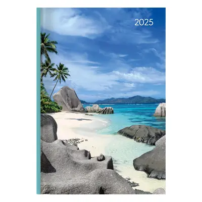 Buchkalender Style Beach 2025 - Büro-Kalender A5 - Cheftimer - 1 Tag 1 Seite - 3...