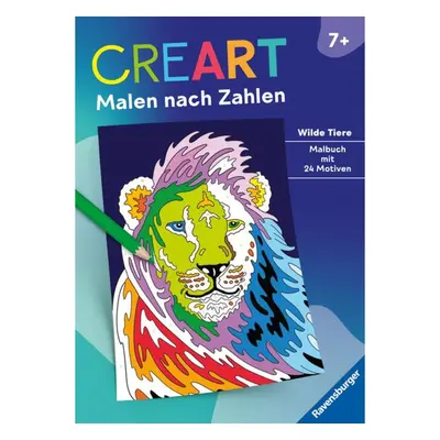 Ravensburger CreArt Malen nach Zahlen ab 7: Wilde Tiere, Malbuch, 24 Motive