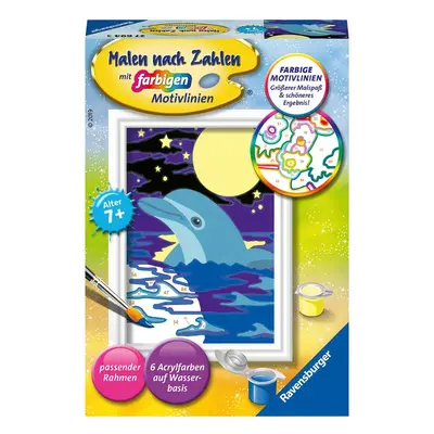 Ravensburger Malen nach Zahlen 27694 - Kleiner Delfin - Kinder ab 7 Jahren