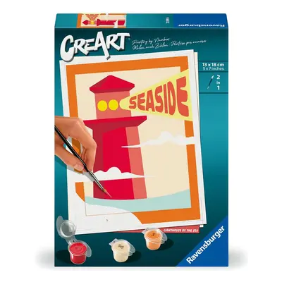 Ravensburger CreArt - Malen nach Zahlen 23899 - Leuchtturm am Strand - ab 12 Jah...