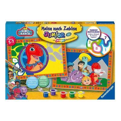 Ravensburger Malen nach Zahlen 23537 - Dino Ranch - Kinder 5 - 7 Jahre