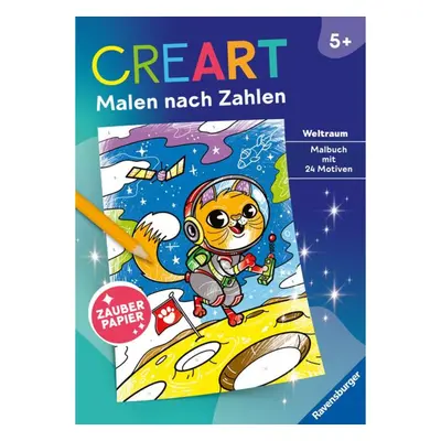 Ravensburger CreArt Malen nach Zahlen ab 5: Weltraum, Malbuch, 24 Motive, Zauber...