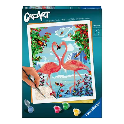 Ravensburger Malen nach Zahlen 28991 - Flamingo Love - ab 12 Jahren