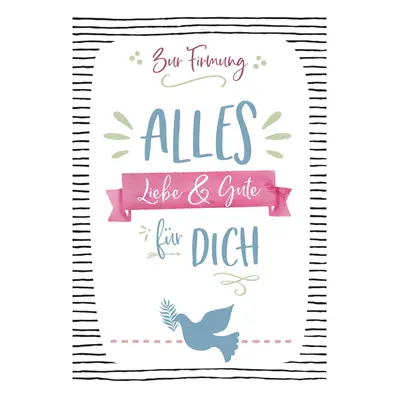 Glückwunschkarte - Zur Firmung alles Liebe & Gute für dich (6 Stück)