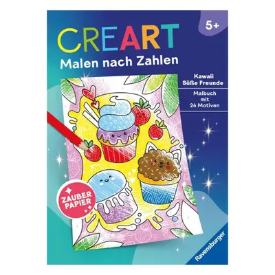 Ravensburger CreArt Malen nach Zahlen ab 5: Kawaii Süße Freunde, Malbuch, 24 Mot...