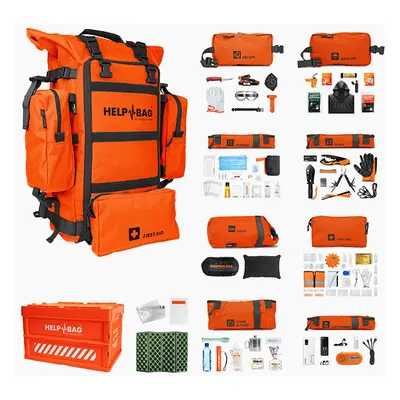 Notfallrucksack HELP BAG® zur Krisenvorsorge, Survival & Evakuierung - Orange