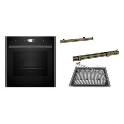 Neff Einbau-Elektro-Backofen BBQSET3 (SET: B64CS71G0K + Z1608CX0 + Z11CG10X1) (Edelstahl)