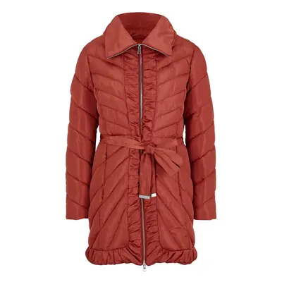 Damen Jacke Steppjacke Winterjacke 40 gesteppt Jacke mit Gürtel rot unifarben