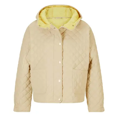 Damen Steppjacke mit Kapuze, sand-zitrone