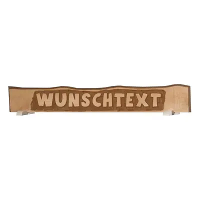 Handgeschnitztes Massivholzschild mit individuellem Text bis zu12 Buchstaben