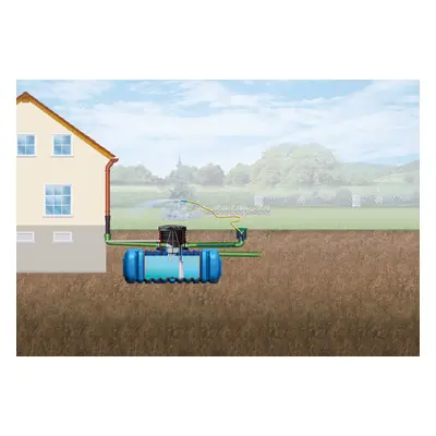 FLAT M Flachtank, blau, Garten-Comfort, begehbar