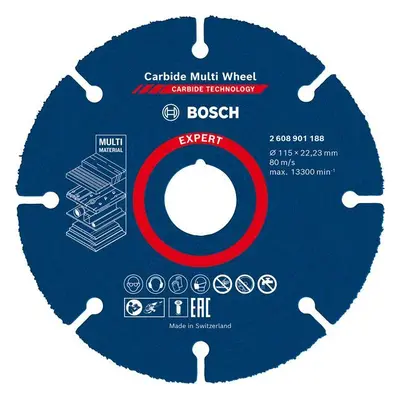 EXPERT Carbide Multi Wheel Trennscheibe, 115 mm, 22,23 mm. Für kleine Winkelschleifer