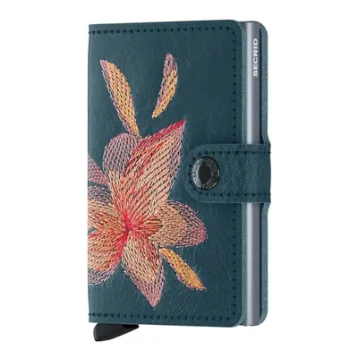 Secrid Miniwallet Stitch magnolia petrolio