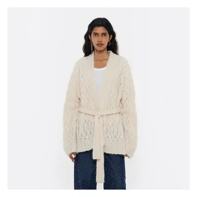 Oversize-Cardigan Mohair Elfenbein