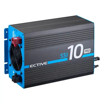 ECTIVE SSI 10 PRO 1000W/12V Sinus-Wechselrichter mit Netzvorrangschaltung, Ladegerät und Ladereg