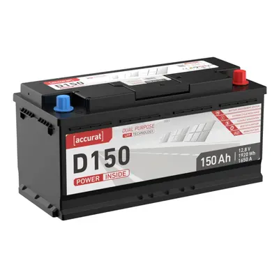 Accurat Dual Purpose D150 LFP 12V LiFePO4 Lithium Versorgungsbatterie 150Ah 1920Wh 1650A