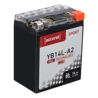 Accurat Sport GEL LCD YB14L-A2 Motorradbatterie 14Ah 12V (DIN 51411) YG14L-A2 GEL12-14L-A2