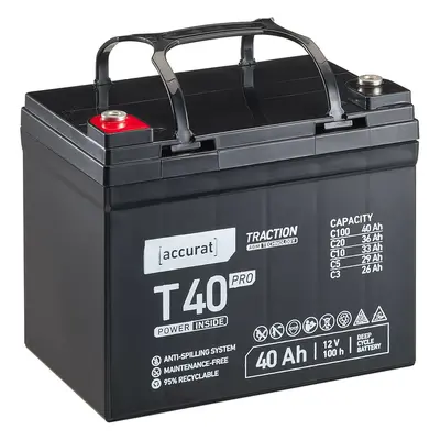 Accurat Traction T40 Pro 12V AGM Bleiakku 40Ah