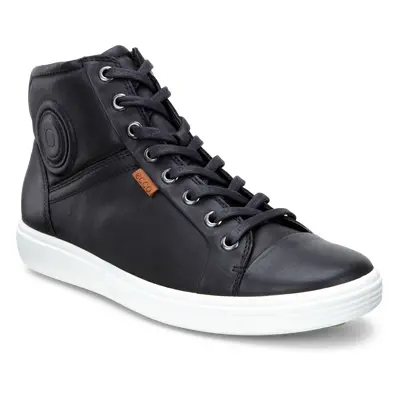 ECCO Soft 7 W - Damen High-Top Sneaker aus Leder - Schwarz - Size: 35 (UK 2.5-3)