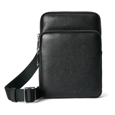 ECCO Flat Pouch - Umhängetasche aus Leder - Schwarz - Size: 22X17X5 cm (UK 8.66x6.69x1.97 in)