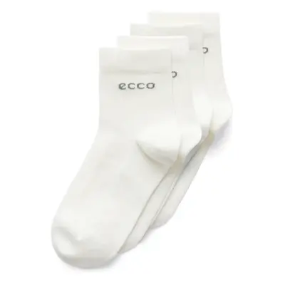 ECCO Play Longlife Mid Cut Kids 2-Pack - Unisex Langlebige halbhohe Socken - Weiß - Size: 19-22 