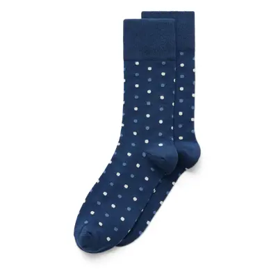 ECCO Classic Dotted Mid Cut - Herren Halbhohe Socken - Blau - Size: 39-42 (UK 6-8.5)