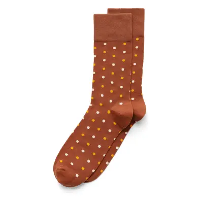 ECCO Classic Dotted Mid Cut - Herren Halbhohe Socken - Braun - Size: 39-42 (UK 6-8.5)