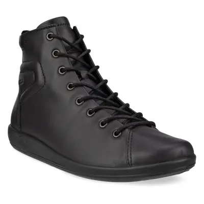 ECCO Soft 2.0 - Damen High-Top Sneaker aus Leder - Schwarz - Size: 35 (UK 2.5-3)