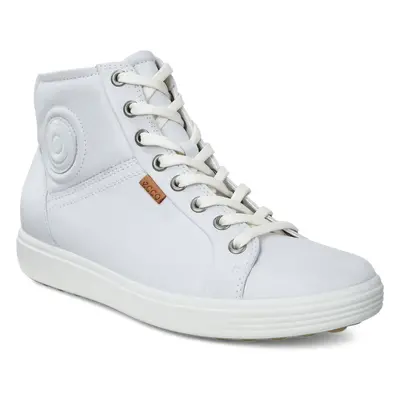 ECCO Soft 7 W - Damen High-Top Sneaker aus Leder - Weiß - Size: 35 (UK 2.5-3)