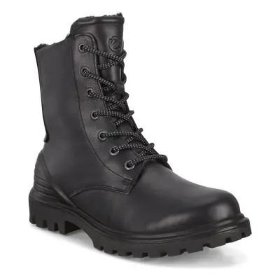 ECCO Tredtray K - Kinder Halbhoher Schnürstiefel aus Leder - Schwarz - Size: 27 (UK 9.5)