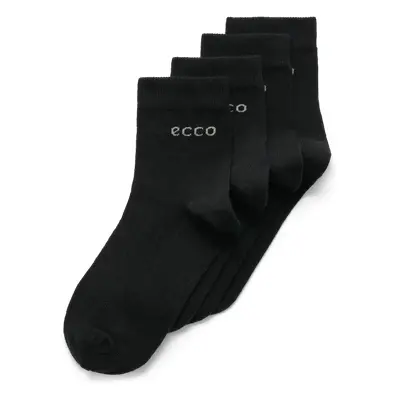 ECCO Play Longlife Mid Cut Kids 2-Pack - Unisex Langlebige halbhohe Socken - Schwarz - Size: 19-