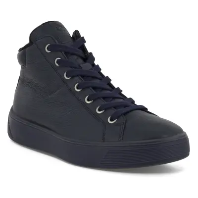 ECCO Street Tray W - Damen High-Top Sneaker aus Leder - Marineblau - Size: 36 (UK 3.5-4)