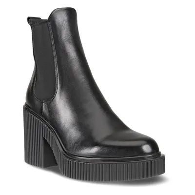 ECCO Fluted Heel - Damen Chelsea Boot aus Leder - Schwarz - Size: 36 (UK 3.5-4)