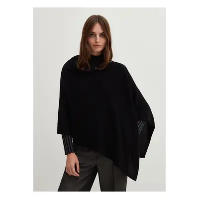 Stefanel - Poncho aus Wolle und Mohair, Damen, Schwarz