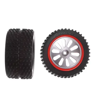 2 rear tyres with wheel rims for Carrera RC X-Fox One (202007)