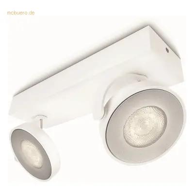 Signify Philips Clockwork LED Spot 2flg 1000lm WarmGlowDimmen Weiß