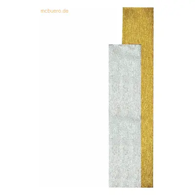10 x Clairefontaine Metall-Krepp-Papier 250x50cm hochglanz silber