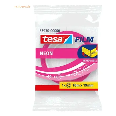 20 x Tesa Klebefilm tesafilm neon 10m:19mm pink/gelb