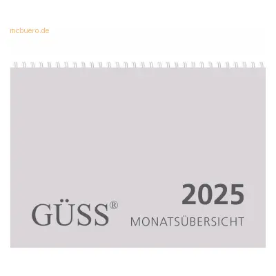 Güss Monatsübersicht 30x20cm Kalendarium 2025