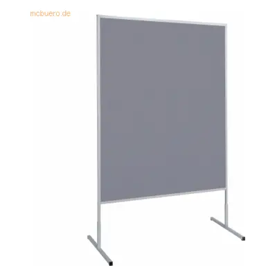 Maul Moderationstafel Standard grau 150x120 cm beidseitig als Pinnwand