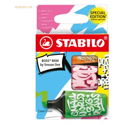 Stabilo Textmarker Boss Mini by Snooze One VE=3 Stück
