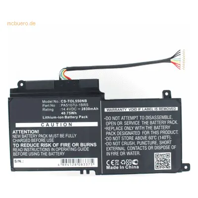 K.A. Akku für Toshiba PA5107U-1BRS Li-Ion 14,4 Volt 2600 mAh schwarz