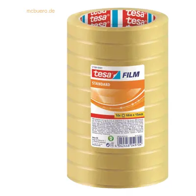 Tesa Klebefilm tesafilm standard 15mmx66m transparent 10 Rollen