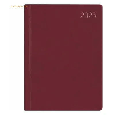 Zettler Taschenkalender 660 8,3x10,7cm 1 Woche/2 Seiten bordeaux 2025