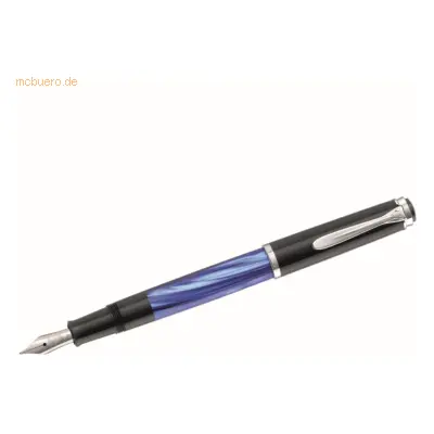 Pelikan Kolbenfüllhalter Classic M205 Feder F blau marmoriert